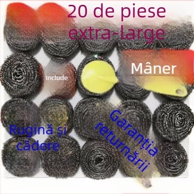 20 mingi mari din oțel inoxidabil pentru curățarea vaselor