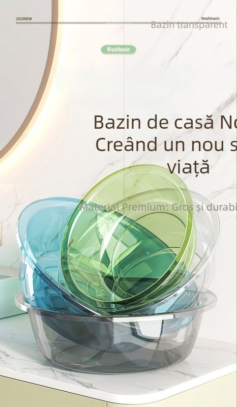 Lavoar transparent pentru bebeluși din PP, alimentare, plastic mare și gros