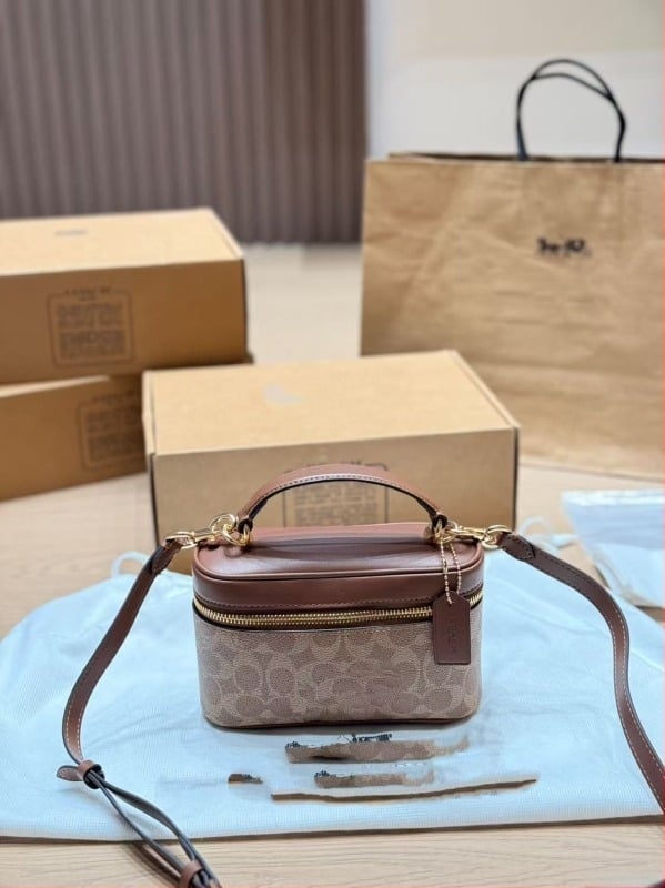 Originals Geantă-Box cu model floral vintage, mini geantă PVC pentru umăr sau crossbody