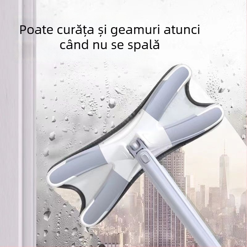 Mop floripendiu multifuncțional pentru uz casnic, curățare într-un singur pas, uscat și umed, mop plat în formă de X, mop pentru podea cu absorbție mare de apă