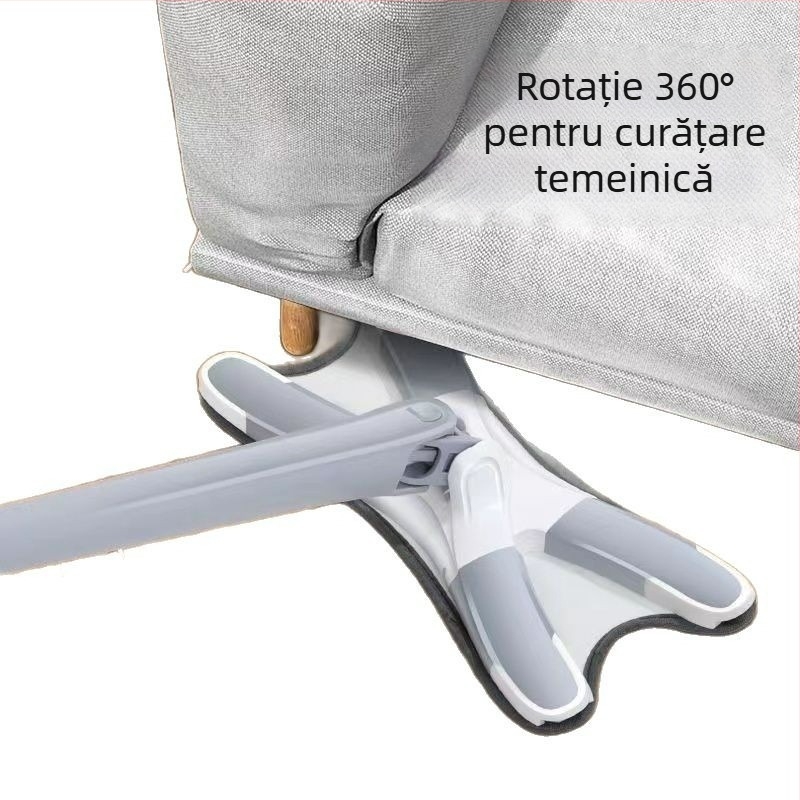 Mop floripendiu multifuncțional pentru uz casnic, curățare într-un singur pas, uscat și umed, mop plat în formă de X, mop pentru podea cu absorbție mare de apă