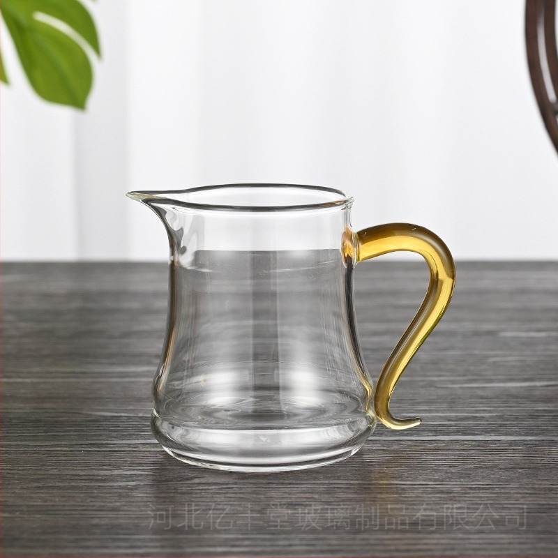 Set de cești din sticlă borosilicat de înaltă calitate pentru ceremonia de ceai Kung Fu acasă, cu tavă de ceai și ceașcă triunghiulară de sticlă