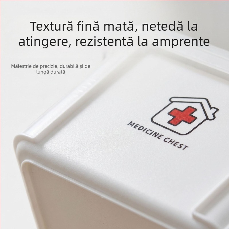 Cutie de medicamente pentru uz casnic, capacitate mare, 12 compartimente pentru distribuire și depozitare medicamente