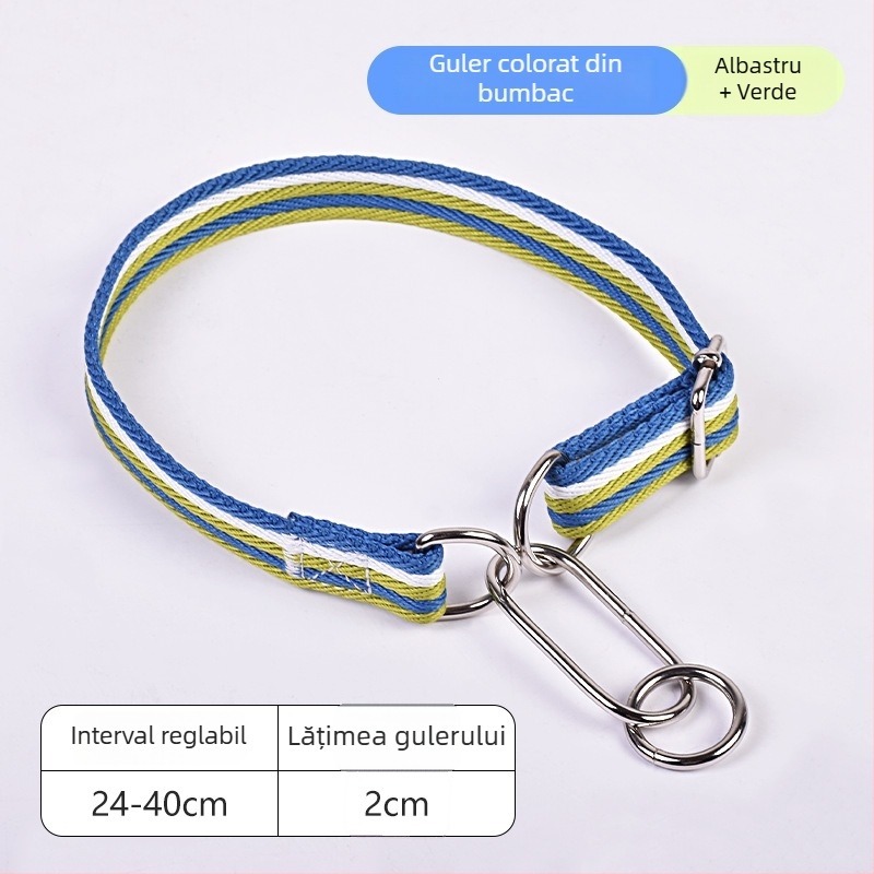 Lesă de câine din pânză pentru dresaj, întărită și extinsă, universală pentru rase medii (Golden Retriever, Labrador)
