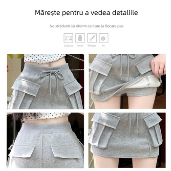Fustă în linie A, talie înaltă, cu pantaloni scurți integrați, vară 2026.