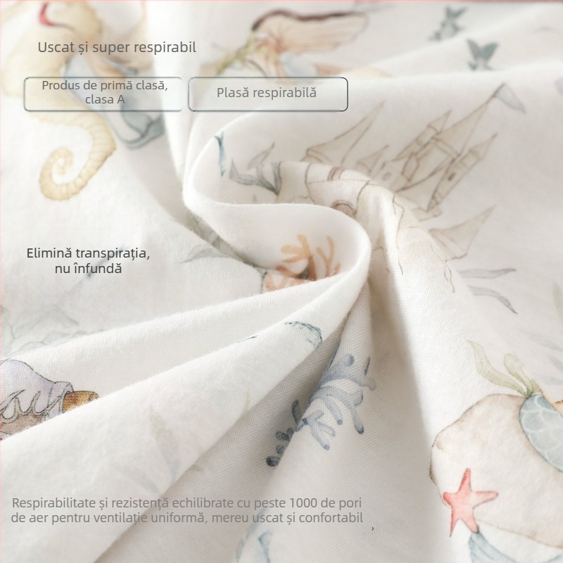Set din două piese pentru copii: tricou cu mânecă scurtă și pantaloni scurți, 100% bumbac, pentru copii 1–3 ani, haine de vară