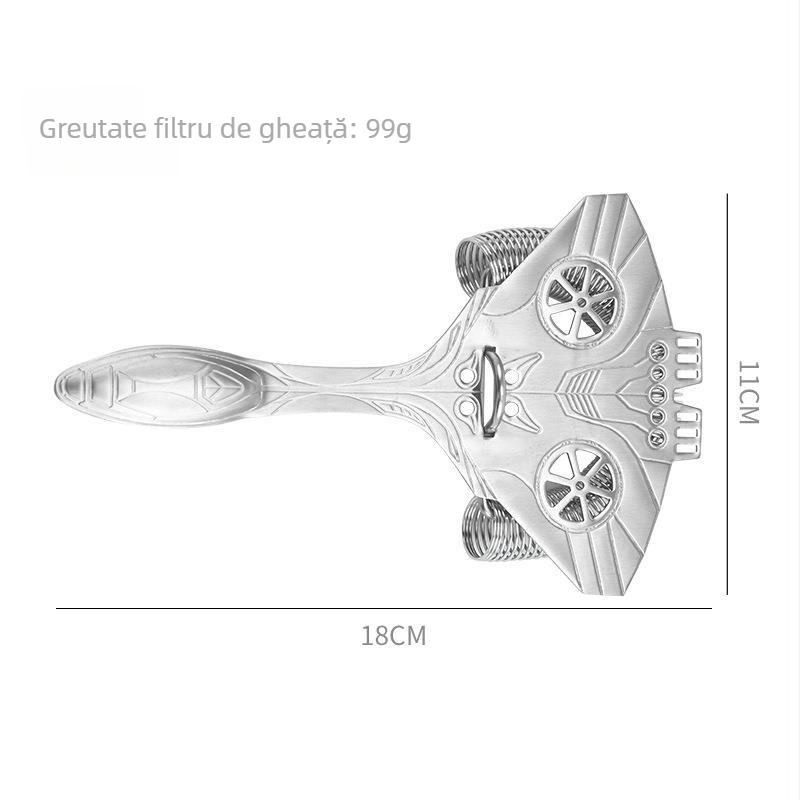 Lingură-filtru pentru gheață din oțel inoxidabil 304, pentru cocktailuri, unelte de bar