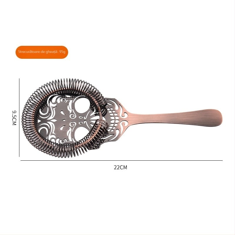 Filtru de gheață pentru cocktail, în formă de craniu, din oțel inoxidabil 304, pentru bar