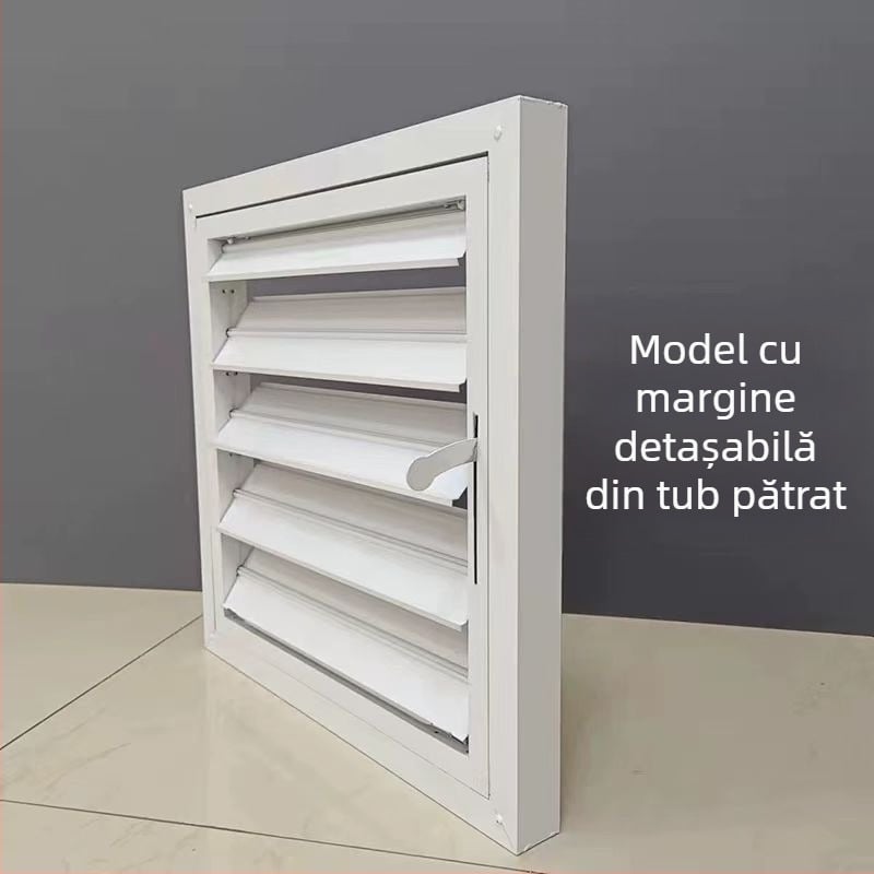 Lamele din aluminiu cu legare — ventilație pentru incendiu, lamele pătrate rezistente la ploaie, acționare electrică și manuală