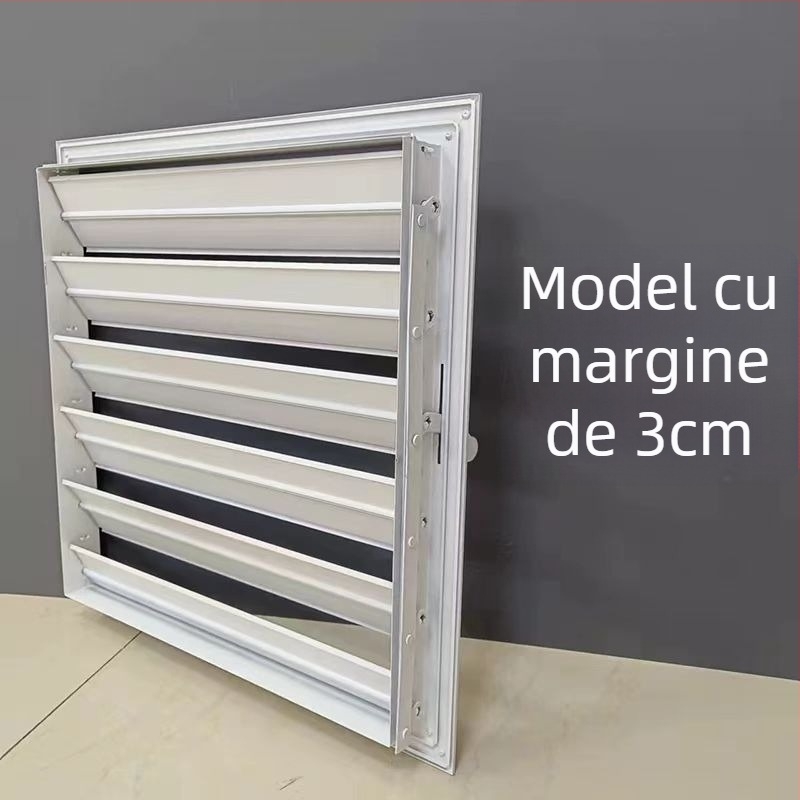 Lamele din aluminiu cu legare — ventilație pentru incendiu, lamele pătrate rezistente la ploaie, acționare electrică și manuală