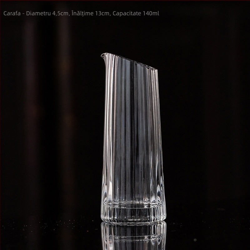 Set decantator cu cioc de turnare și pahar de măsurare cu scară, sticlă borosilicat de înaltă rezistență, 101–200 ml, pentru uz casnic și hotelier