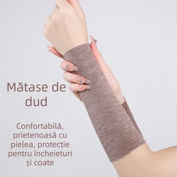 Bratara pentru încheietura din catifea de mătase, subțire, călduță și respirabilă, protecție a articulației și acoperire a cicatricilor, pentru sport