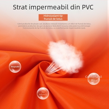 Pelerină impermeabilă reflectorizantă lungă pentru servicii de salubritate, bărbați, XXL, poncho de patrulare
