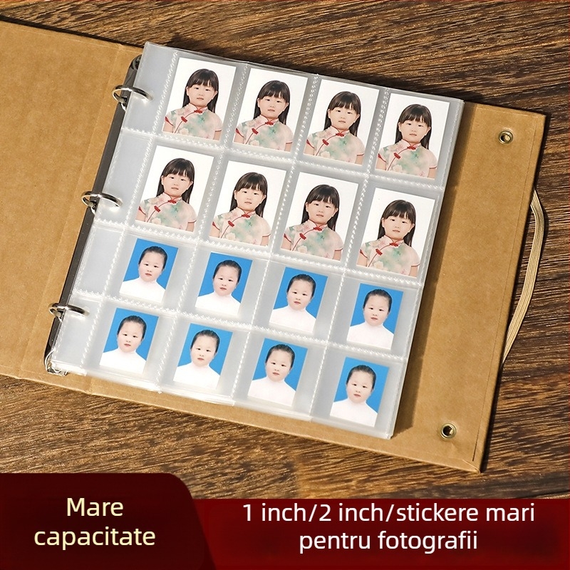 Album de stocare pentru fotografii de identitate 1x1 și 2x2 inchi; Carte mică de colecție de carduri; Jurnal de creștere