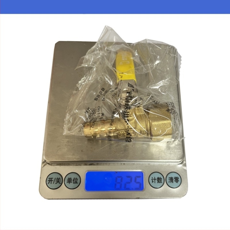 Ventil de gaz din cupru, 1/2 inch, filet extern și intern, duză unică, mâner lung, pentru aragaz și conductă de gaz