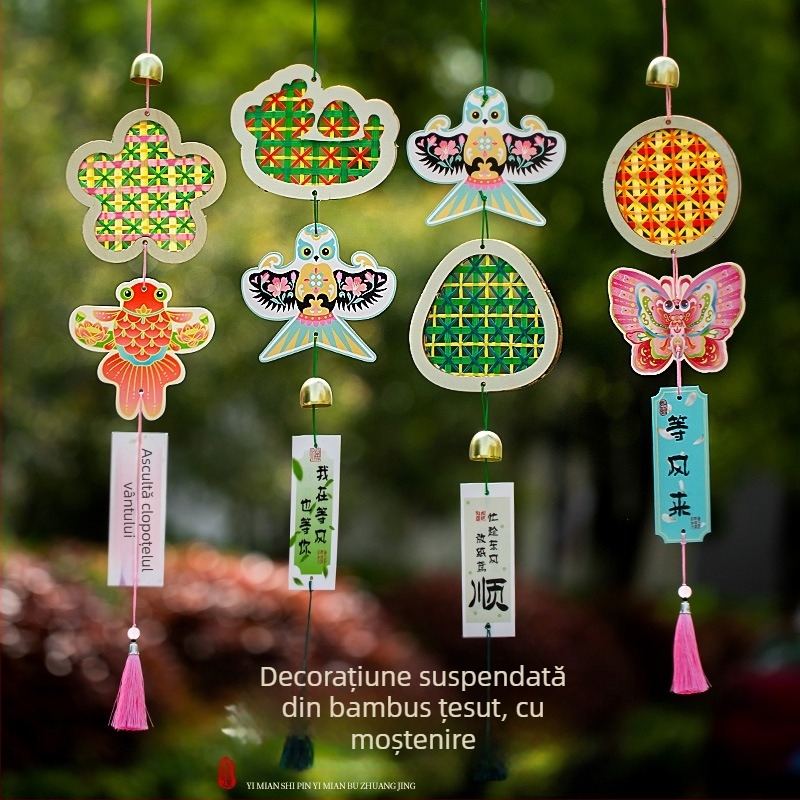 Pandantiv din bambus pentru clopot de vânt – kit DIY pentru copii, Festivalul Dragon Boat