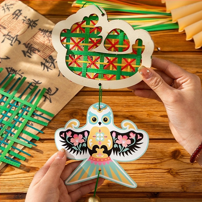Pandantiv din bambus pentru clopot de vânt – kit DIY pentru copii, Festivalul Dragon Boat