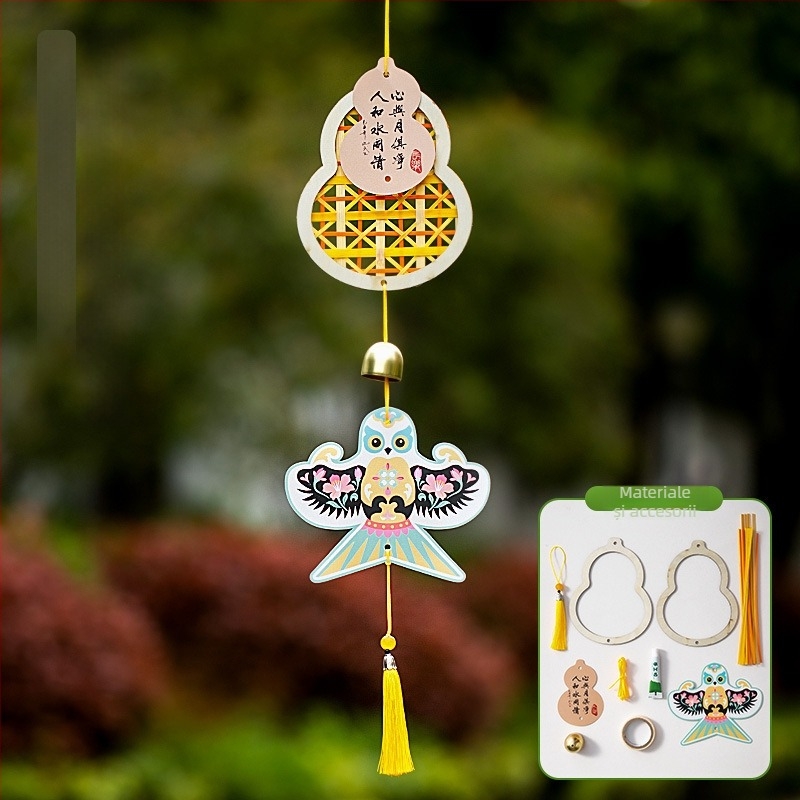 Pandantiv din bambus pentru clopot de vânt – kit DIY pentru copii, Festivalul Dragon Boat