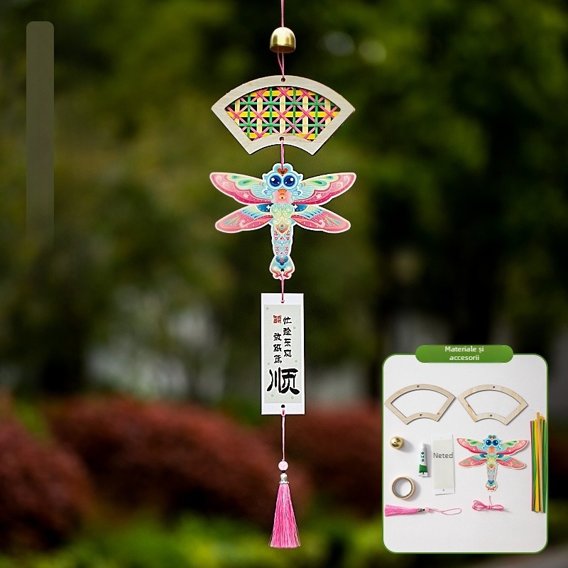 Pandantiv din bambus pentru clopot de vânt – kit DIY pentru copii, Festivalul Dragon Boat
