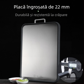 tocător mare din oțel inoxidabil 304, cu două fețe, gros, pentru bucătărie