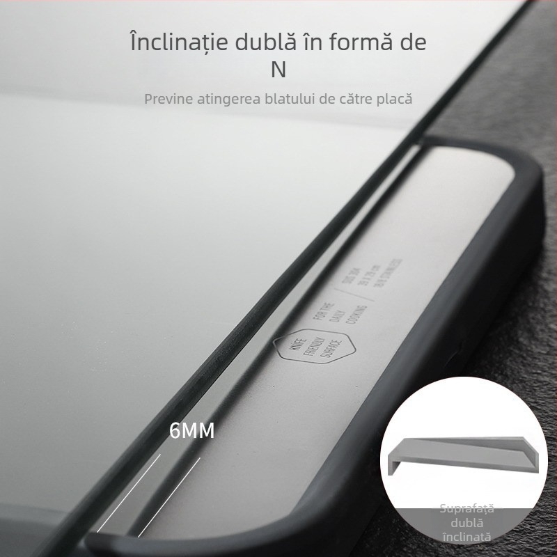 tocător mare din oțel inoxidabil 304, cu două fețe, gros, pentru bucătărie