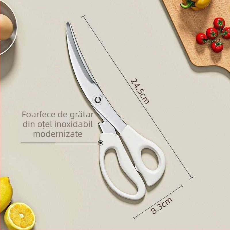 Set pentru grătar: clește din oțel inoxidabil, clips pentru alimente și pensulă de silicon pentru uns