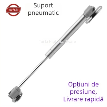 Arc cu aer pentru ușa de dulap, tijă telescopică de susținere pentru ușa rabatabilă, 100N, oțel inoxidabil