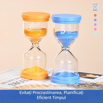 Clepsidră cronometru – obiect decorativ de birou creativ pentru elevi și copii, instrument de gestionare a timpului