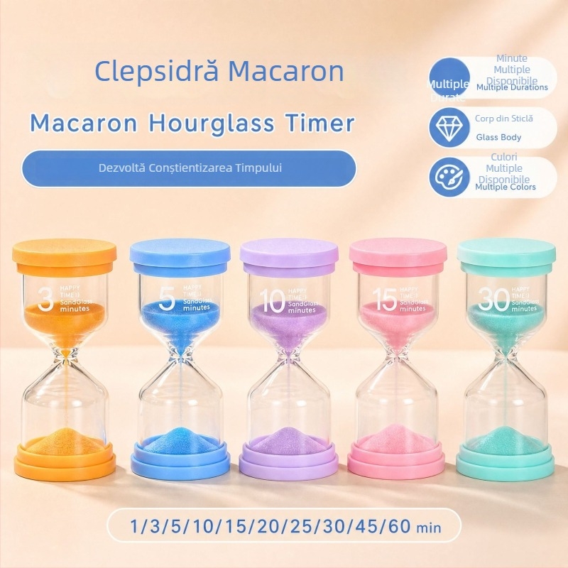 Clepsidră cronometru – obiect decorativ de birou creativ pentru elevi și copii, instrument de gestionare a timpului
