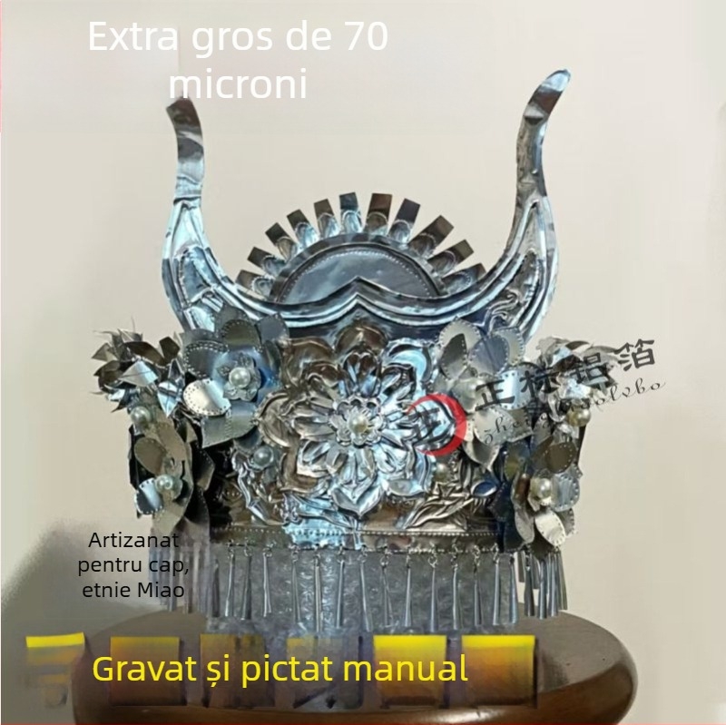 Pandantiv realizat manual din folie de aluminiu, reliefat, 0,07 mm grosime, pentru artă DIY și experimente educaționale