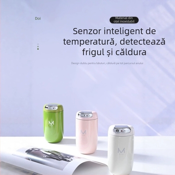Ceașcă de cafea din oțel inoxidabil 316, izolație termică, compactă, de buzunar pentru călătorii, cu capac