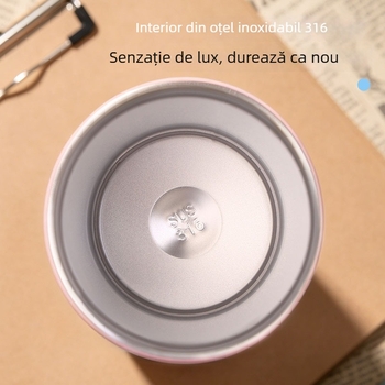 Termos din oțel inoxidabil, izolație vid, cu mâner și pai, capacitate mare, pentru exterior