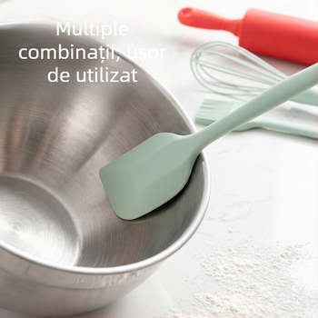 Rola mică din silicon pentru aluat, set PP de panificație, tel de ouă, spatulă, pensulă de ulei, unealtă de întins aluatul pentru uz casnic – pentru prăjituri și mâncare pentru bebeluși