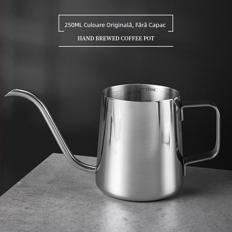 Set de cafea din oțel inoxidabil pentru turnare: oală de cafea, filtru și ceainic cu gură îngustă