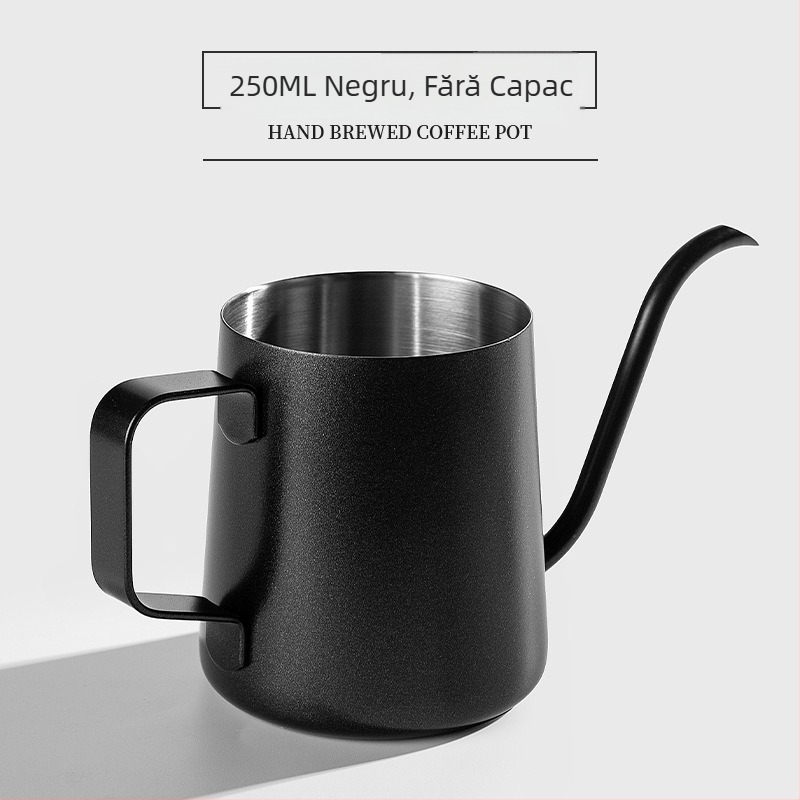 Set de cafea din oțel inoxidabil pentru turnare: oală de cafea, filtru și ceainic cu gură îngustă