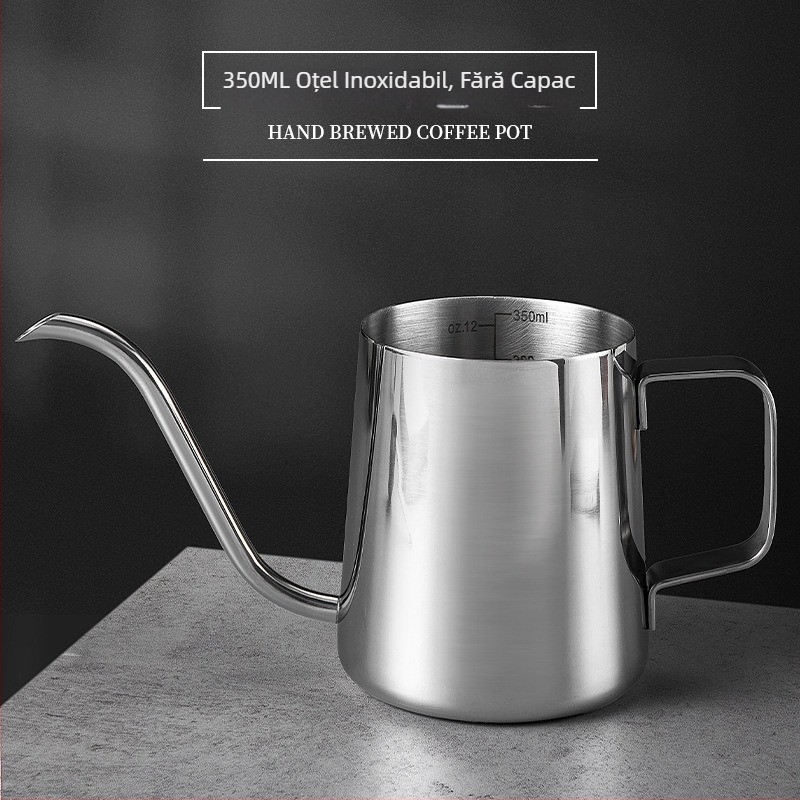 Set de cafea din oțel inoxidabil pentru turnare: oală de cafea, filtru și ceainic cu gură îngustă