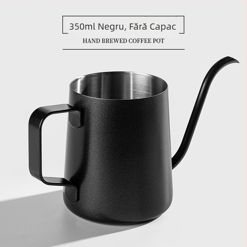 Set de cafea din oțel inoxidabil pentru turnare: oală de cafea, filtru și ceainic cu gură îngustă