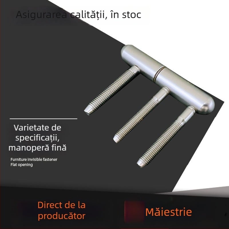 Balama triplă pentru uși interioare din lemn, stil european în formă de T, aripi în formă de furcă, izolare fonică