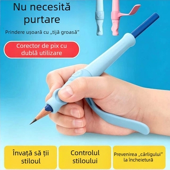 Corector de prindere a creionului pentru copii — promovează o postură corectă de scriere, previne îndoirea încheieturii, priză ușoară cu trei degete