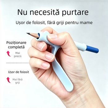 Corector de prindere a creionului pentru copii — promovează o postură corectă de scriere, previne îndoirea încheieturii, priză ușoară cu trei degete
