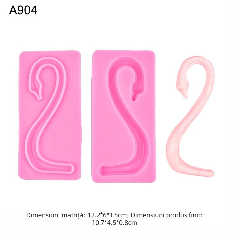 Formă din silicon pentru gâtul lebedei, decor de tort cu fondant, șablon 3D pentru ciocolată.