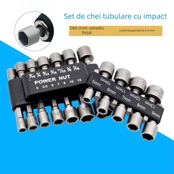 Set complet de chei cu capete pentru șurubelnițe, bituri pentru bormașină, capete cu direcție dublă, 9 sau 14 piese.
