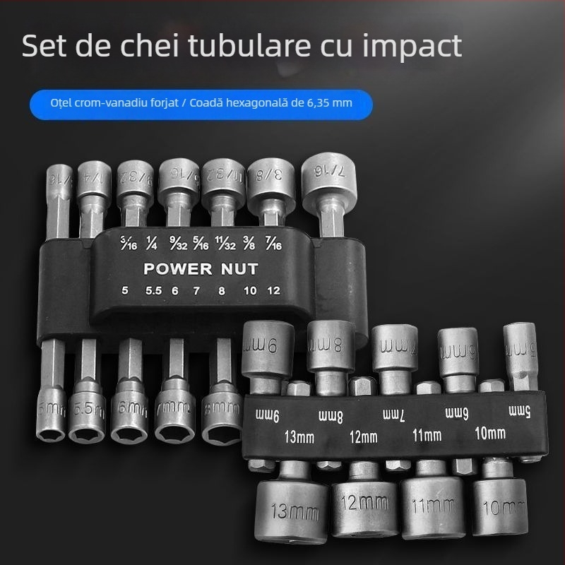 Set complet de chei cu capete pentru șurubelnițe, bituri pentru bormașină, capete cu direcție dublă, 9 sau 14 piese.