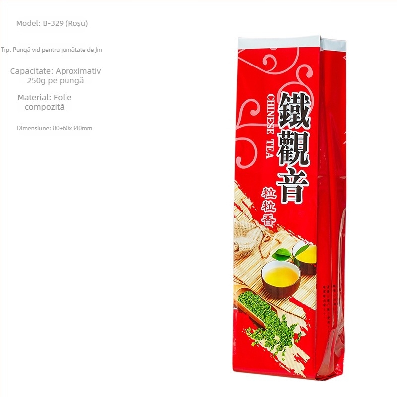 Tieguanyin pungi de ambalare ceai vidate, 250 g, groase, stiluri multiple, sigilate cu imprimare personalizată