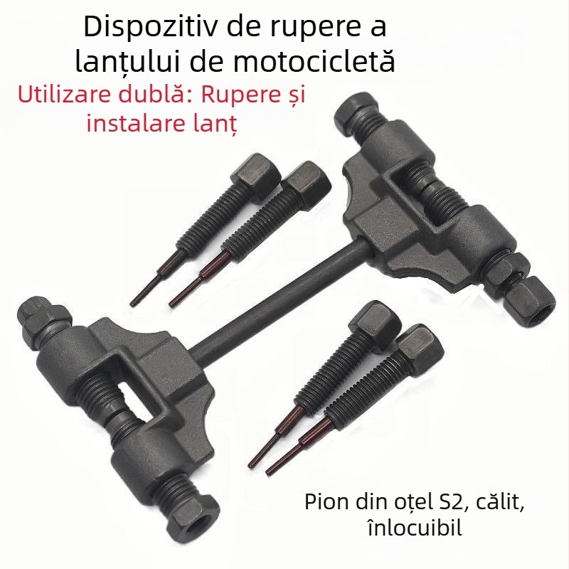 Unealtă de demontare a lanțului pentru motocicletă, instrument compact de demontare a lanțului și a lanțului de distribuție