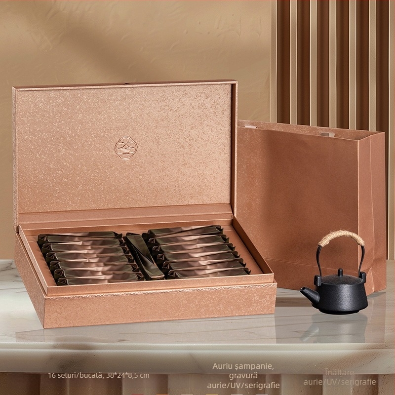 Cutie cadou goală cu imprimare Jin Junmei Phoenix Dancong – ambalaj ceai verde 250 g