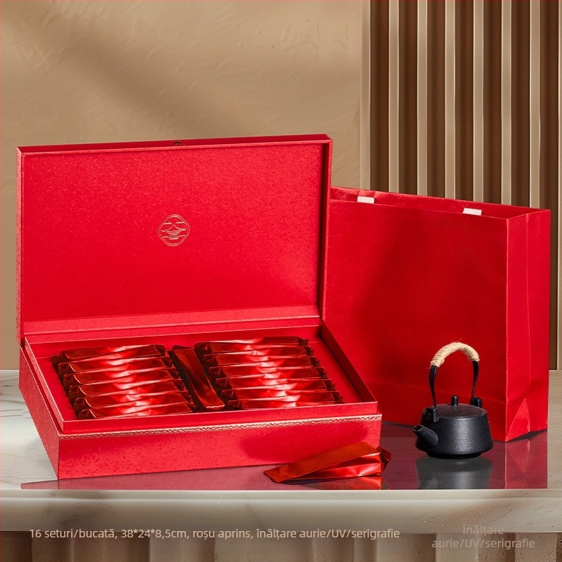 Cutie cadou goală cu imprimare Jin Junmei Phoenix Dancong – ambalaj ceai verde 250 g