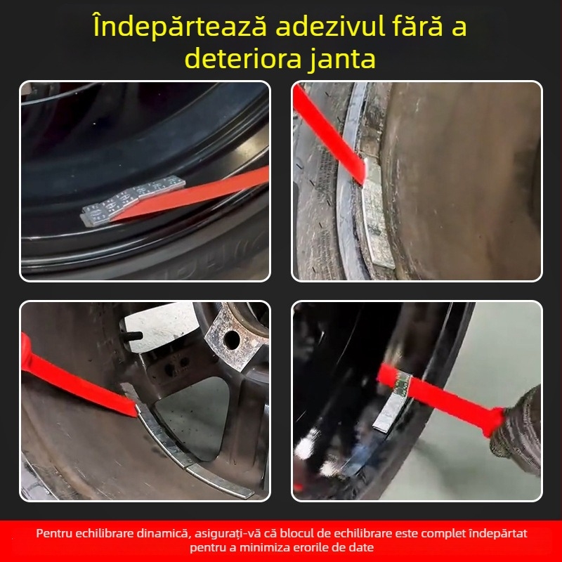 Unealtă de îndepărtare a greutăților de echilibrare din plastic pentru jantele auto, spatulă din nylon moale