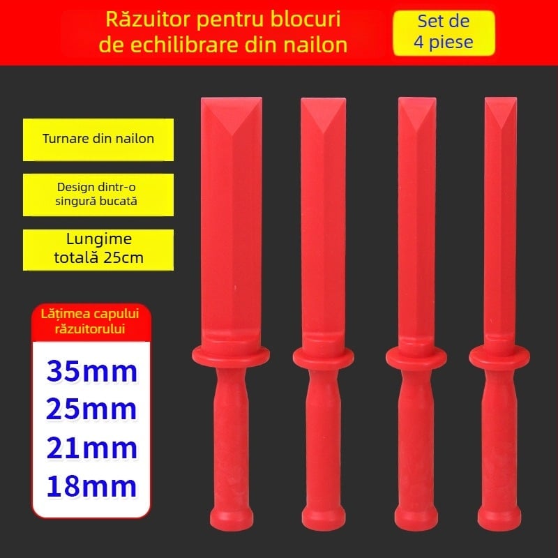 Unealtă de îndepărtare a greutăților de echilibrare din plastic pentru jantele auto, spatulă din nylon moale