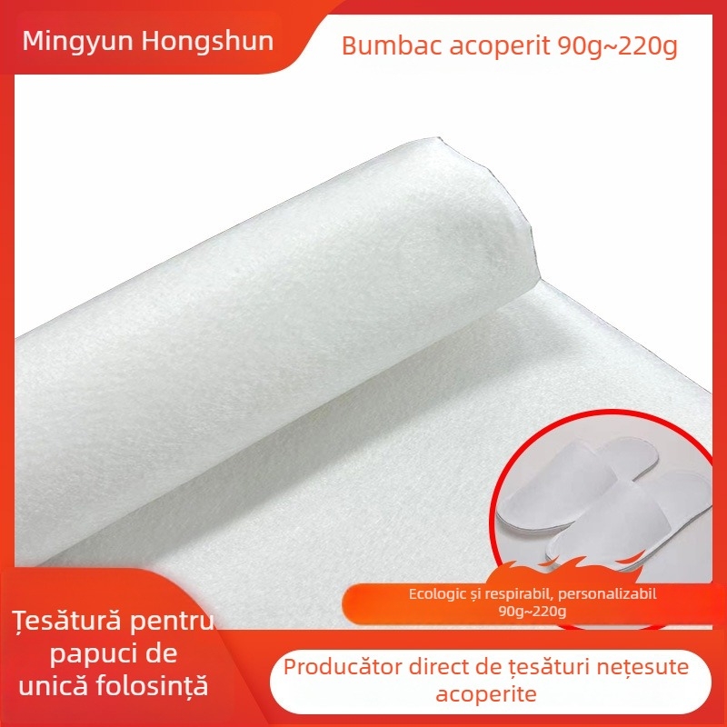 Țesătură nețesută din bumbac perforat cu ac pentru papuci de hotel de unică folosință, căptușeală pentru îmbrăcăminte, textile pentru casă – gros și durabilă